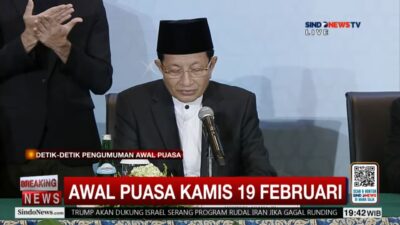 Pemerintah Tetapkan 1 Ramadhan 1447 H Jatuh pada Kamis, 19 Februari 2026