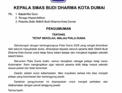 Di Balik Viral Surat “Libur Nonton Piala Dunia”, SMAS Budi Dharma Kota Dumai Malah Mengeluarkan Pengumuman: Tetap Sekolah!